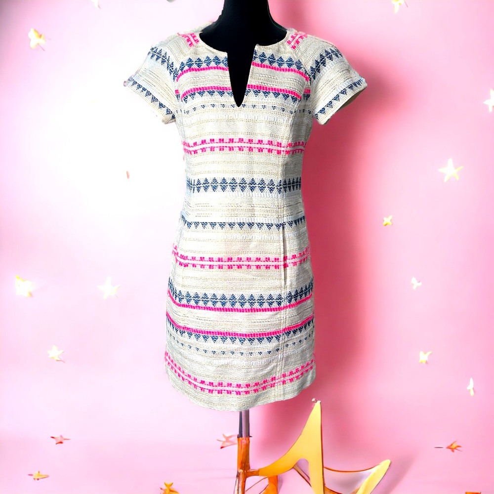 Stunning Trina Turk woven sheath dress sz 8